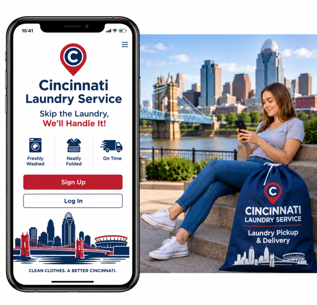 cincinnati laundry service app signup